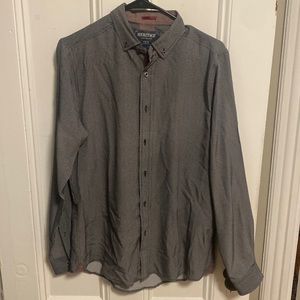 Medium, Gray, stretch, Heritage button down